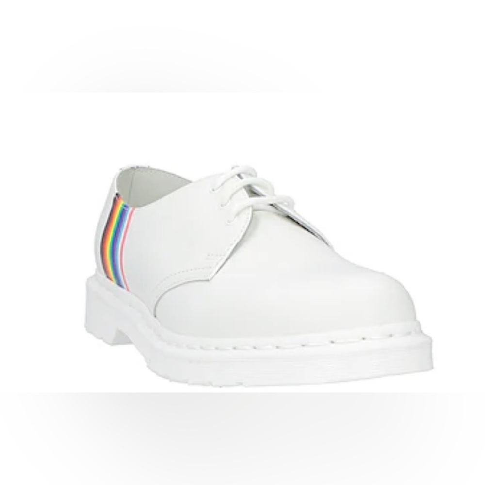 Dr Martens 27522 Pride Oxford Leather Shoes Men 9 Smooth White